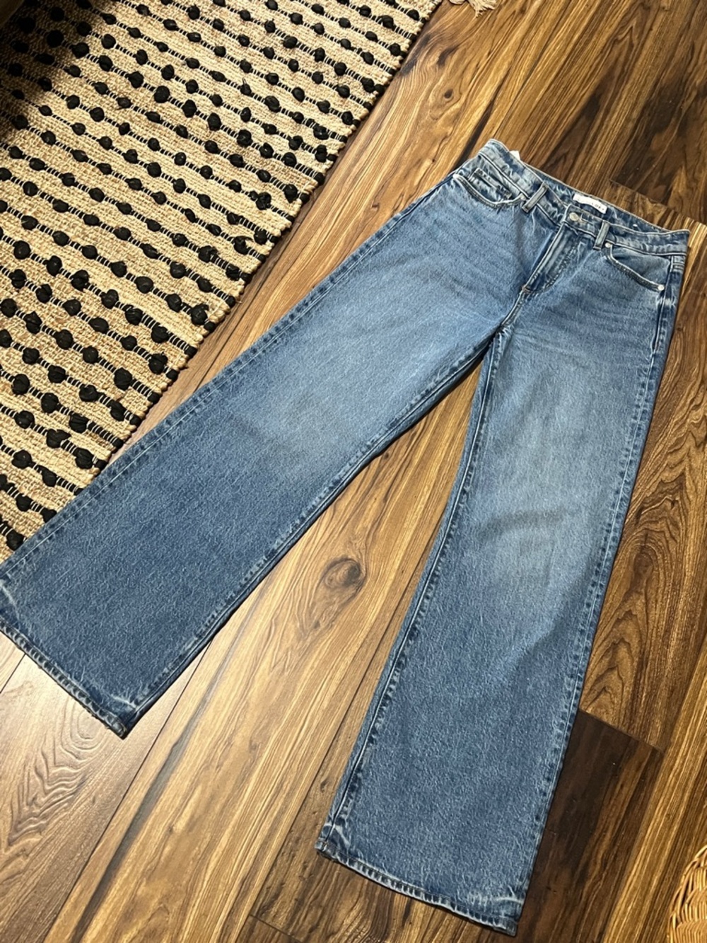 LOFT Light Blue High-Rise Wide Leg Jeans
